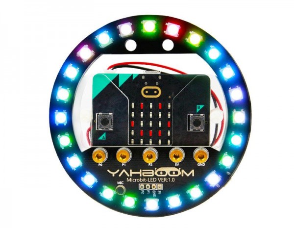 Yahboom micro:bit RGB LED Halo Expension Board mit Batterie (ohne micro:bit Board)