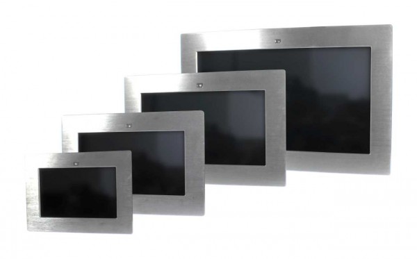 ALLNET Touch Display Tablet 14 Zoll zbh. Einbauset Einbaurahmen Blende Silber
