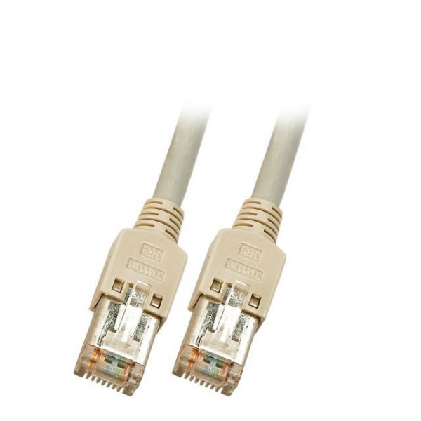 Patchkabel RJ45, CAT5e, 300Mhz,10m grau, S/UTP, Daetwyler 5502+TM11