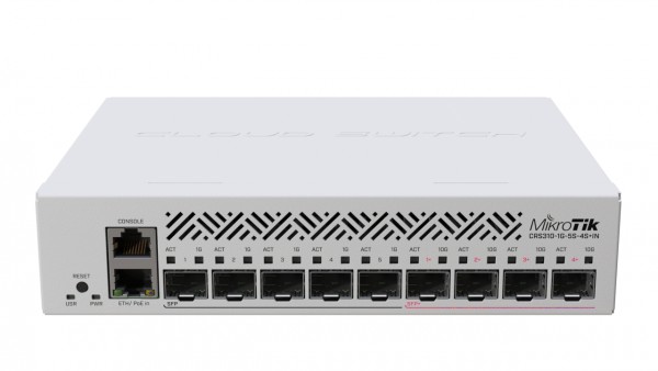 MikroTik Cloud Router Switch CRS310-1G-5S-4S+IN, 4x SFP+, 5x SFP, 1x RJ45 Gigabit