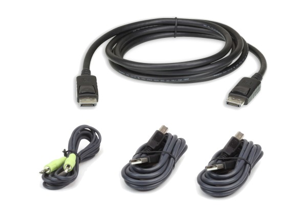 Aten Verbindungskabel Secure DP(DisplayPort), 3m, USB, Audio