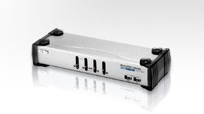 Aten KVM-Switch 4-f. Audio/VGA/USB/DVI CS-1764, EB897,(Tasta