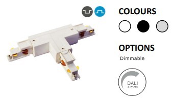 Powergear 3PH T Verbinder DALI 3, LINKS 2, Weiß