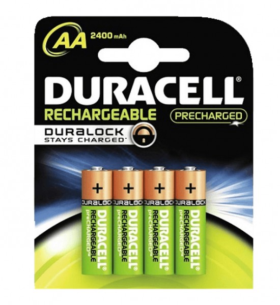Batterie Akku wiederaufladbar AA 1,2V (HR06) Duracell StayCharged - 4er-Pack