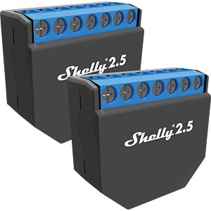 Shelly · Relais · 2.5 WLAN (Wi-Fi) Schaltaktor Doppelpack