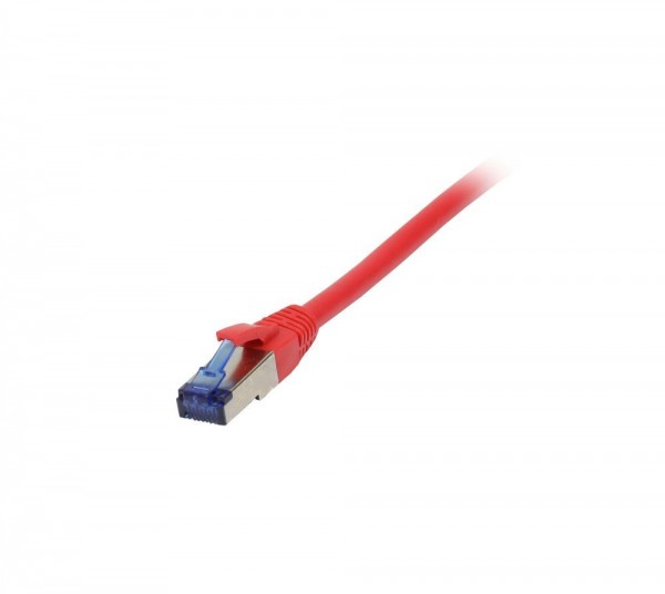 Patchkabel RJ45, CAT6A 500Mhz, 0.5m, rot, S-STP(S/FTP), TPE/LSZH(Superflex), AWG26, Synergy 21