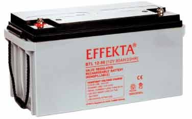 Effekta zbh. Akku 12V/ 80Ah,10-Jahresbatterien