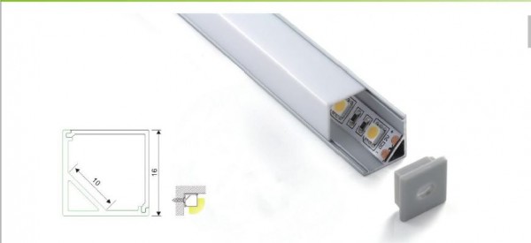 Synergy 21 LED U-Profil 200cm, ALU005 weiss