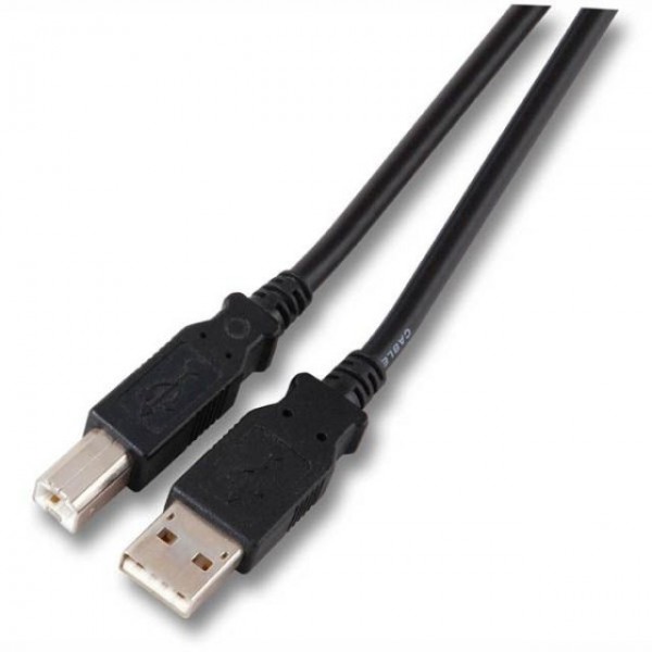 Kabel USB2.0, 0.5m, A(St)/B(St), schwarz, Classic,