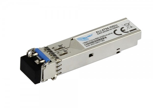 ALLNET Switch Modul ALL4794-INDU SFP(Mini-GBIC), 100Mbit, FX/LC, 10Km, singlemode, Industrial -40/+85 Grad,