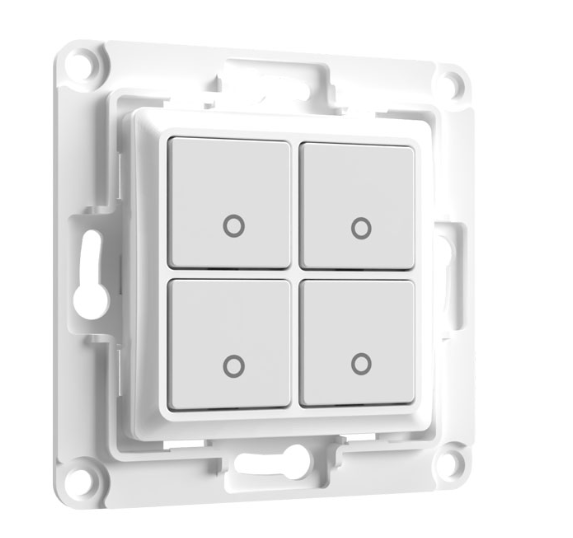 Shelly · Accessories · &quot;Wall Switch 4&quot; · Wandtaster 4-fach · Weiß