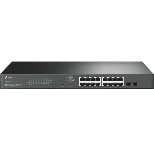 TP-Link Switch smart managed Layer2 18 Port Â• 16x 1 GbE Â• PoE Budget 150W Â• 2x SFP Â• 19&quot; Â• Omada Â• SG2218P