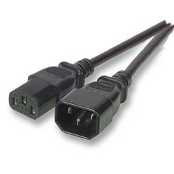 Netzkabel 230V Kaltgeräte IEC-C13(Buchse)/Kaltgeräte IEC-C14(Stecker), 2m,