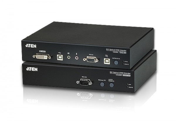 Aten KVM-Extender, 600mtr.1xPC, 1xMon., DVI, USB, single Mode Fiber
