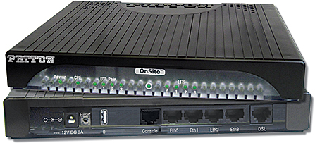 Patton 3301A OnSite EFM 2 Wire IAD; 4 x 10/100 USB 100-240VAC