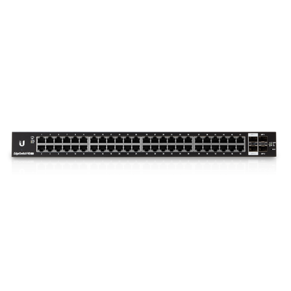 Ubiquiti EdgeSwitch 48 / Lite / 48 Gigabit RJ45 Ports / 2 SFP+ Ports / 2 SFP Ports / 1 Serial Port / ES-48-Lite