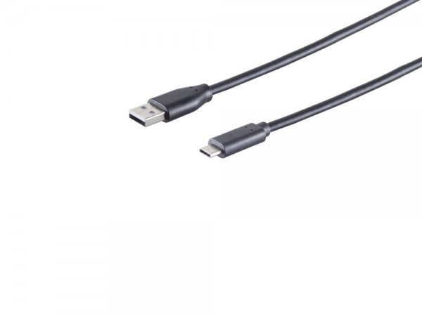 Kabel USB, C(St) =&gt; A(St), 3.0m, USB2.0, schwarz,