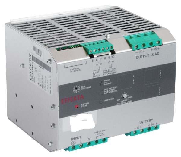 Effekta USV, AC/DC, 48V/10A/480W Hutschiene(DIN Rail), ohne Akku, DCH 4810 AP