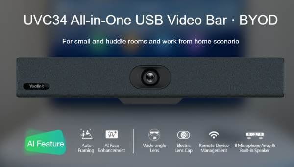 Yealink Video Conferencing - UVC34 USB conference solution - All-in-one USB camera