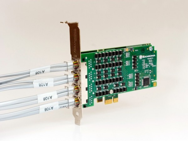 Sangoma 16xPRI/E1 PCIe Karte A116E Kit + Breakout Panel