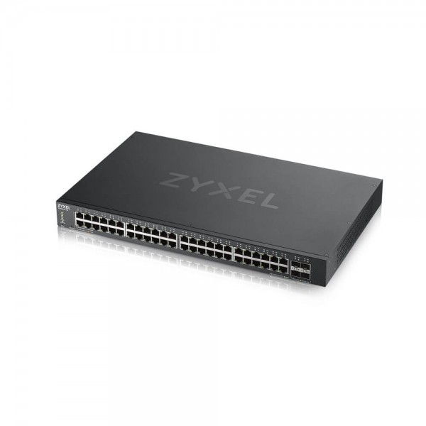 Zyxel Switch smart managed Layer2 52 Port Â• 48x 1 GbE Â• PoE Budget 375 Watt Â• 48x PoE at Â• 4x SFP+ Â• 19&quot; Â• NebulaFlex Â• XGS1930-52HP