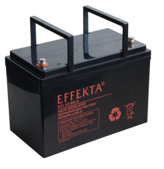 Effekta zbh. Akku 12V/ 90Ah,10-Jahresbatterien, M8 Schraubanschluss, Kontaktfläche Ø 16mm