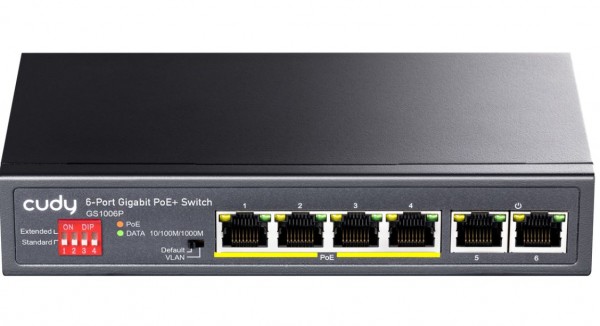 Cudy 6-Port Gigabit PoE+ Switch, 65W, GS1006P