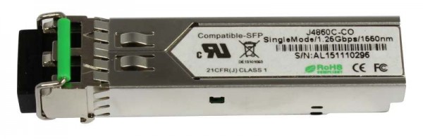 GBIC-Mini,SFP, 1000,ZX/LC,kompatible für HP(Aruba), bis 80Km, HP-Code,