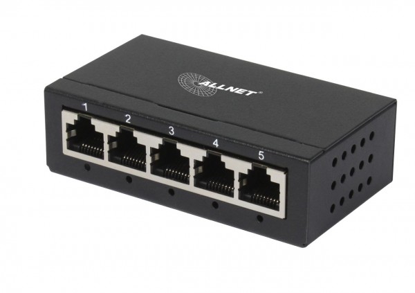 ALLNET Switch unmanaged Layer2 5 Port • 5x 1GbE • Lüfterlos • ALL-SG8005