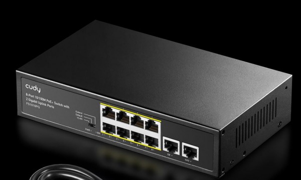 Cudy 8-Port 10/100M PoE+ Switch with 2 Gigabit Uplink Ports 120W , FS1010PG