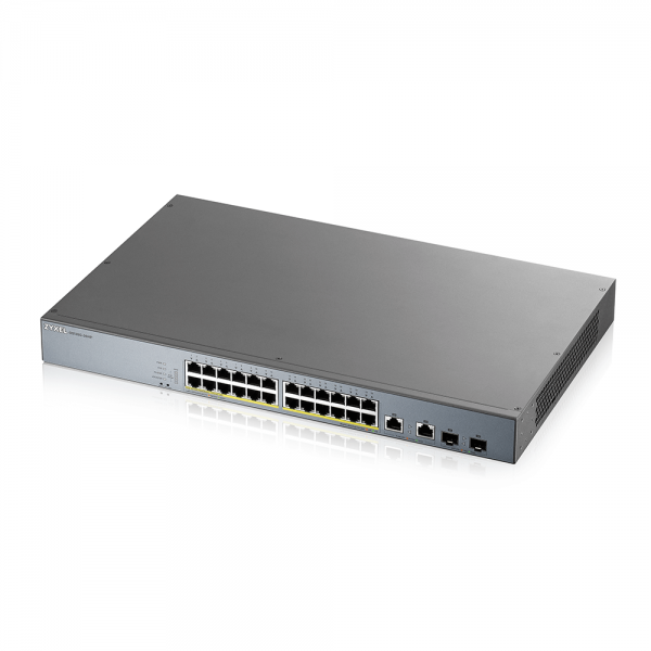 Zyxel Switch GS1350-26HP, 26x Gigabit PoE Ports, managed CCTV, long range, 375W
