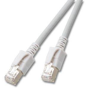 Patchkabel RJ45, VC LED, CAT6A 500Mhz, 2m, weiss, LED in den Steckern!
