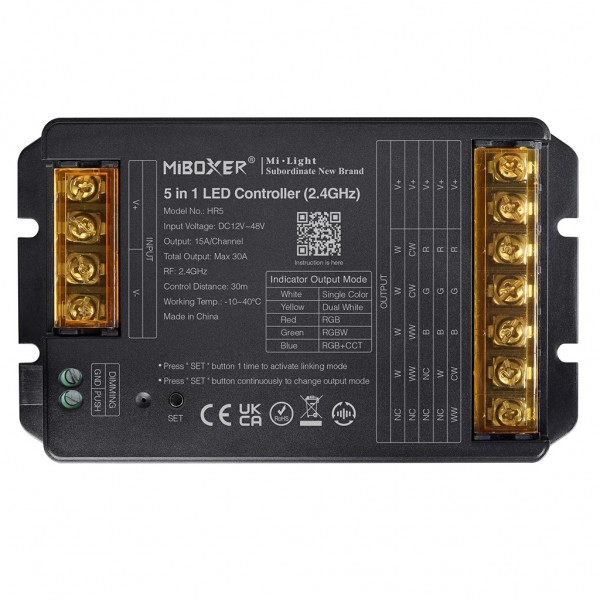 Synergy 21 LED Controller 5in1 RGB-WW (RGB-CCT) DC12~48V Zigbee 3.0/2.4G*Milight/Miboxer*