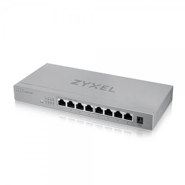 Zyxel Switch unmanaged Layer2 8 Port • 8x 2.5 GbE • Desktop • Lüfterlos • MG-108