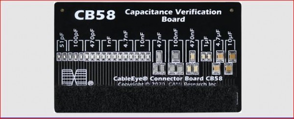 CableEye 788 / CB58 Capacitance Calibration Verification Board