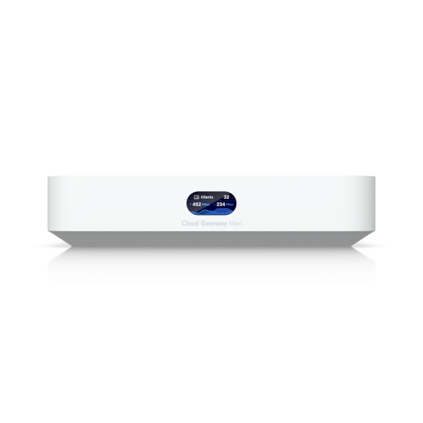 Ubiquiti UniFi Cloud Gateway Max • UniFi OS Console • 1x 1/2,5 GbE RJ45-Port WAN • 4x GbE RJ45-Ports LAN • 1 Gbps routing IDS/IPS • UCG-MAX