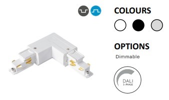 Powergear 3PH L Verbinder DALI 3, RECHTS, Weiß