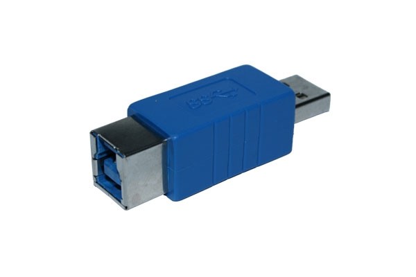 Kabel USB3.0, zbh. Adapter, A(St)/B(Bu), blau,