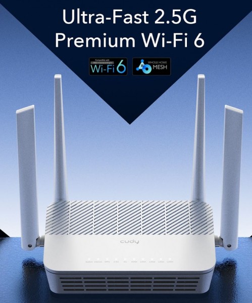 Cudy AX3000 2.5G Wi-Fi 6 Mesh Router, WR3000H