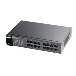 Zyxel Switch unmanaged Layer2 16 Port • 16x 1 GbE • 19&quot; • Lüfterlos • GS1100-16 V3