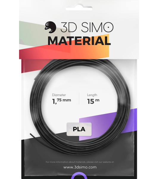 3Dsimo Filament PLA 1 schwarz, gold &amp; grau