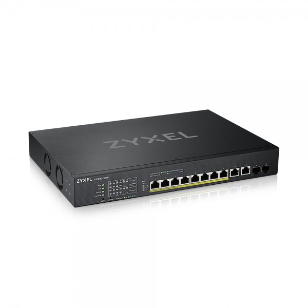 Zyxel Switch XS1930-12HP, 8x Multi-Gigabit POE+, 2x 10GB RJ45, 2x SFP+, smart managed, 375W