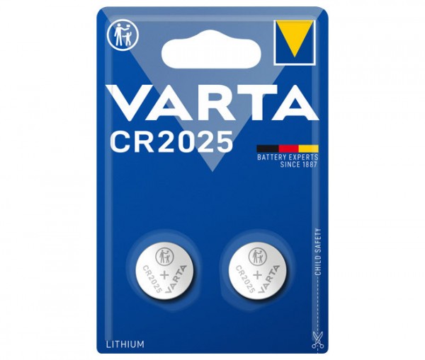 Batterie Knopfzelle CR2025 *Varta* 2-Pack