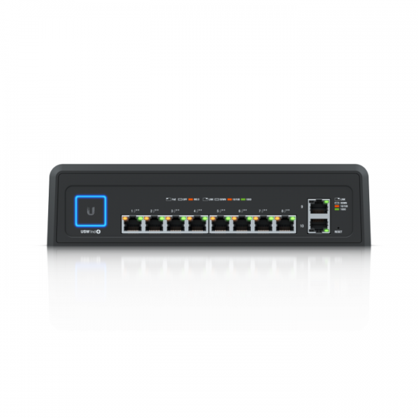 Ubiquiti Switch Industrial smart managed Layer2 10 Port Â• 10x GbE Â• PoE Budget 430W Â• 8x PoE bt Â• Wall Â• Lüfterlos Â• UniFi Â• USW-Industrial