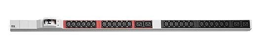 Bachmann PDU, Steckdosen, 24xDosen(C13)+ 4x(C19)+2xLS-&gt; Zuleitung 3m, mit Stecker CEE 32A blau, ALU,