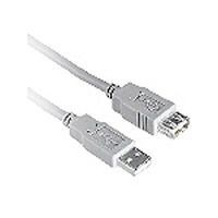 Kabel USB2.0, 1.0m, A(St)/A(Bu), Verlängerung, grau, Classic