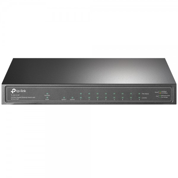 TP-Link - TL-SG1210P - 10-Port Gigabit Switch with 8-Port PoE+