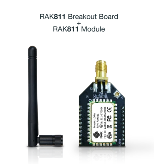 RAK Wireless · LoRa · WisDuo · Breakout Modul · RAK811 small and Open Source Development Board, 868/915MHz, Quickly Test LoRa Module, 3.3V, SMA + IPX