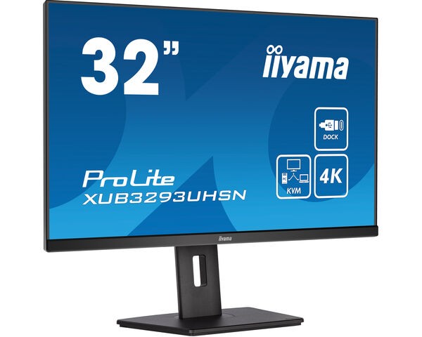 TFT 31,5&quot;/80,0cm iiyama ProLite XUB3293UHSN *schwarz* KVM-Switch, USB-C-Dock und LAN Anschluß