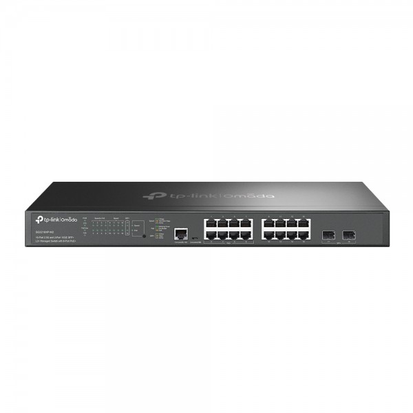 TP-Link Switch smart managed Layer2 18 Port • 8x 2.5 GbE POE • 8x 2.5 GbE • PoE Budget 150W • 2x SFP • 19&quot; • Omada • SG3218XP-M2